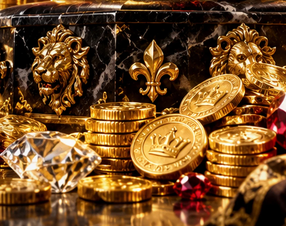 Gold at the base of the crown